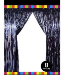 3'X8' FOIL CURTAIN BLACK