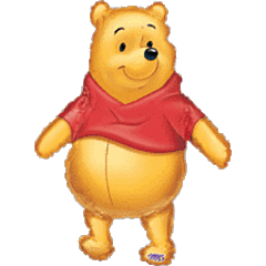 BIG AS LIFE POOH SHAPE 29" MYLAR