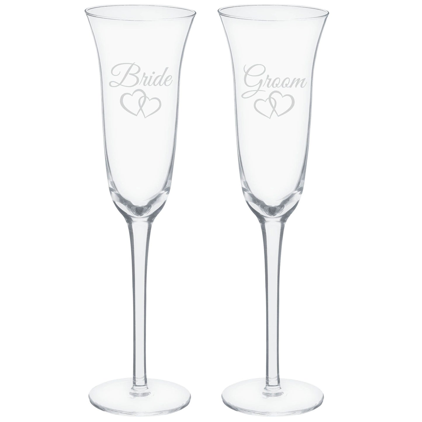 BRIDE/GROOM TOASTING GLASSES