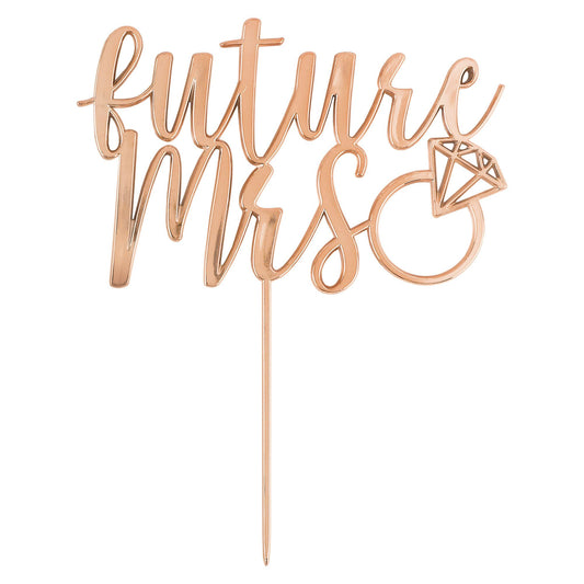 FUTURE MISS ROSE GOLD CAKE TOPP