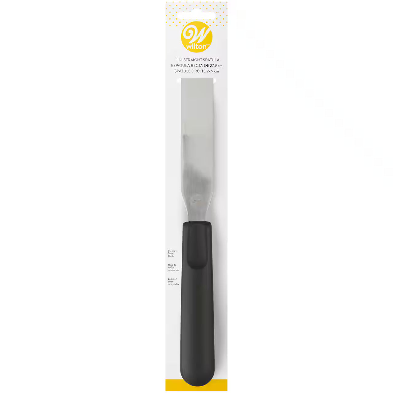 11" STRAIGHT BLACK SPATULA