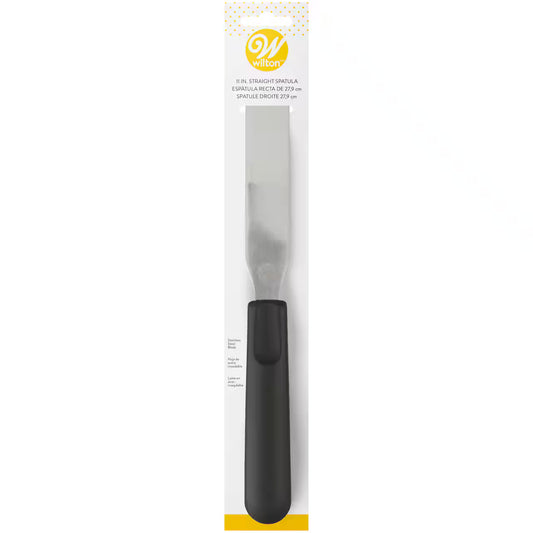 11" STRAIGHT BLACK SPATULA