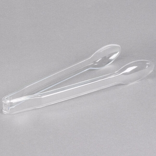 12" CLEAR PLASTIC SERVING TONGS