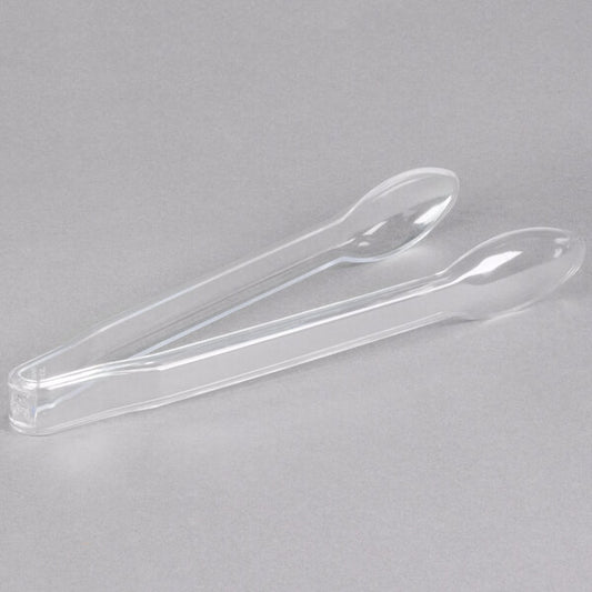 12" CLEAR PLASTIC SERVING TONGS