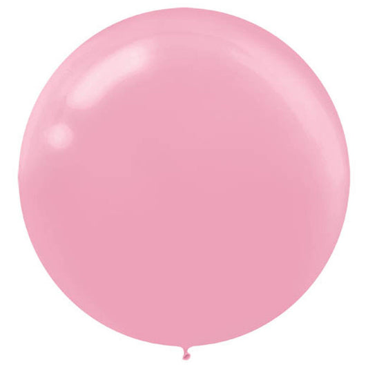 NEW PINK 24" LATEX BALLOON 4 CT