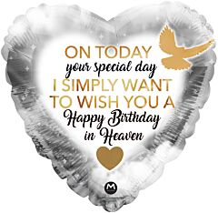 HAPPY BIRTHDAY IN HEAVEN 18" MYLAR