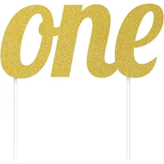CAKE TOPPER GOLD ONE
