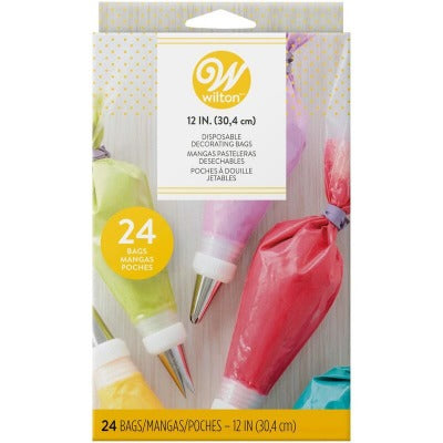 12" DISP DECOR PIPING BAGS 24CT
