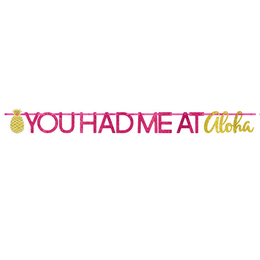 ALOHA GLITTER BANNER