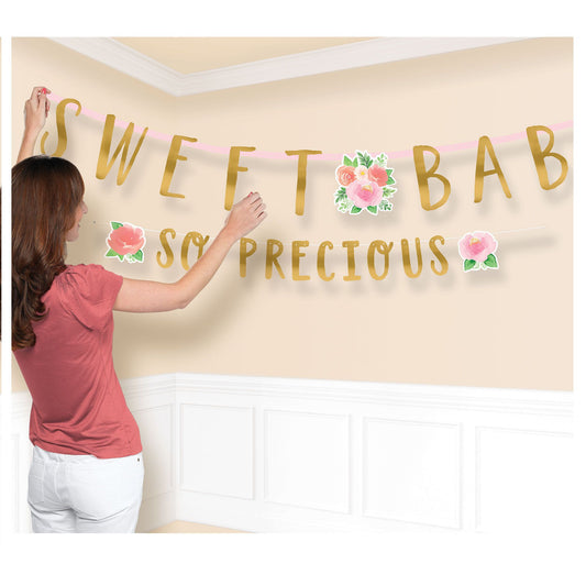 FLORAL BABY JUMBO BANNER KIT