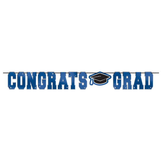 BLUE GRAD FOIL BANNER