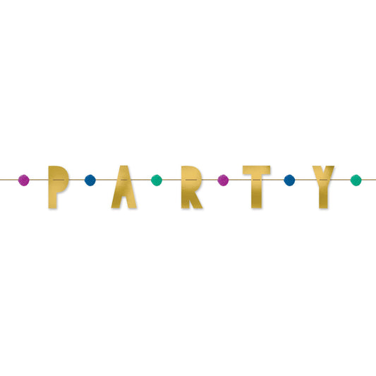 HAPPY DOTS POM POM BANNER