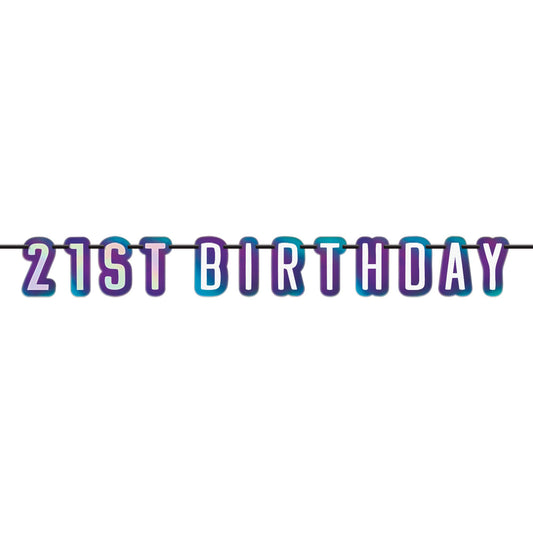 FINALLY 21 LETTER BANNER