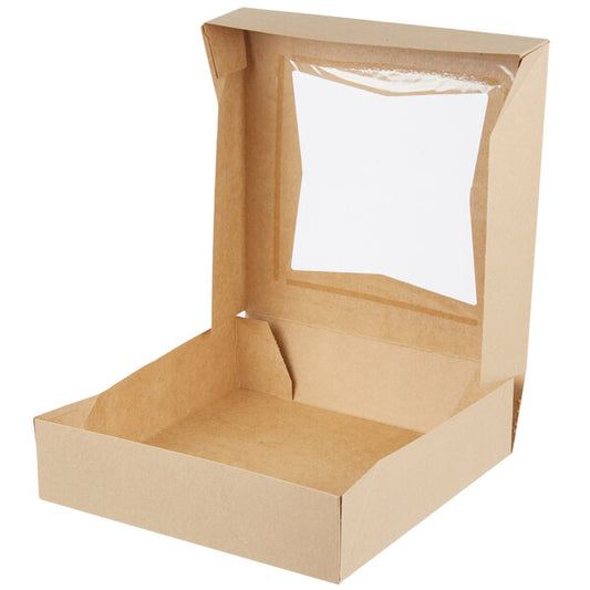 10x10x2.5 KRAFT WINDOW CAKE BOX