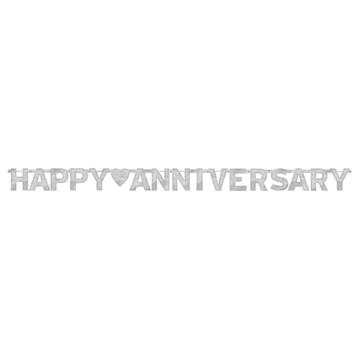 SILVER HAPPY ANNIVERSARY LTR BN