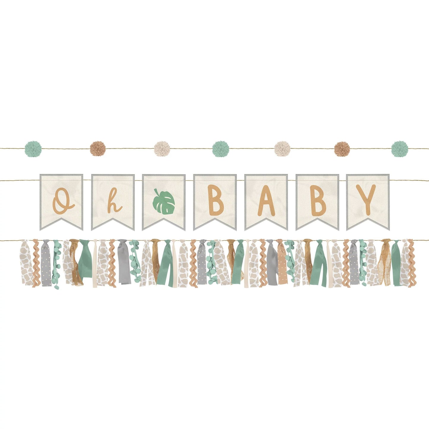 JUNGLE BABY CANVAS BANNER