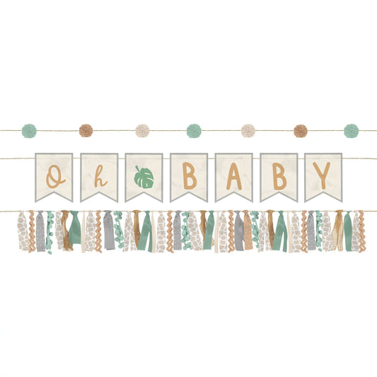 JUNGLE BABY CANVAS BANNER