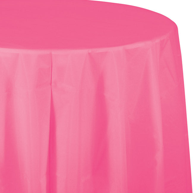 CANDY PINK PL OCTY RND TABLE COVER