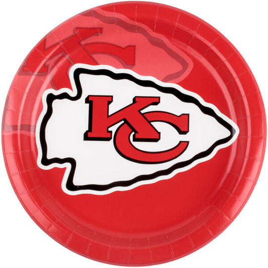KANSAS CITY CHIEFS 8.75" PPR PLATE 8CT
