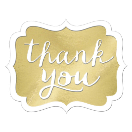 THANK YOU STICKERS GOLD
