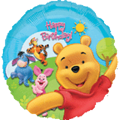 POOH & FRIENDS SUNNY BDAY 18" MYLAR