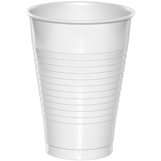 WHITE 16OZ PL CUPS 20CT