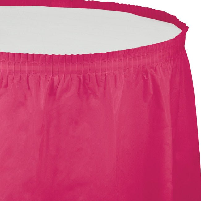 HOT MAGENTA 14' PL TABLESKIRT