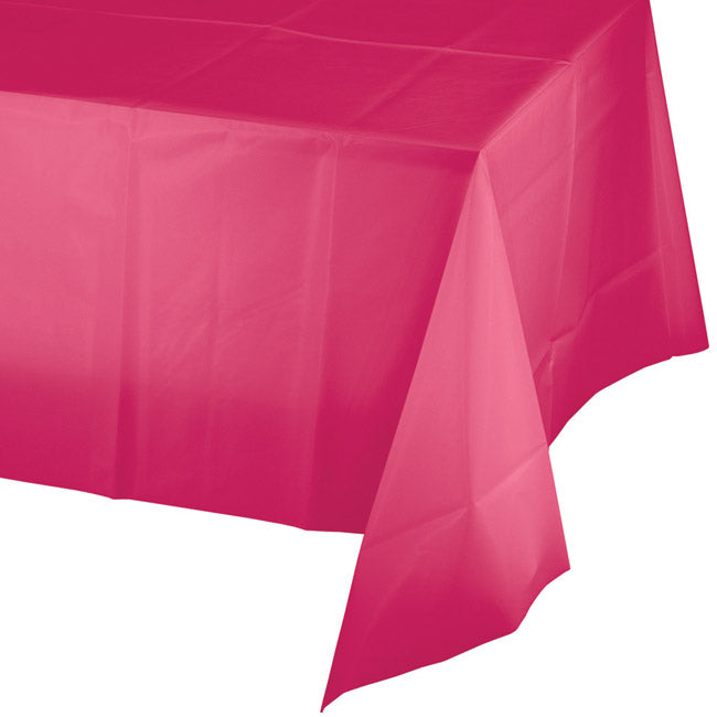 HOT MAGENTA RECT PL TABLE COVER