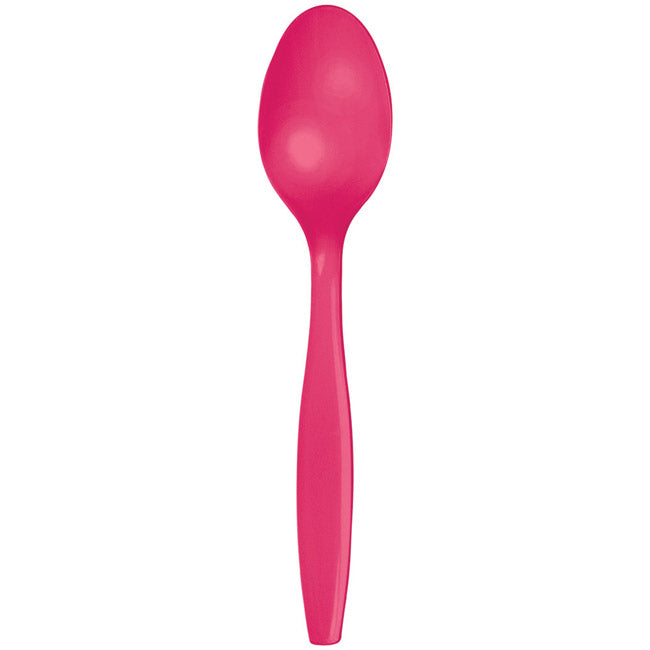HOT MAGENTA SPOONS 24CT