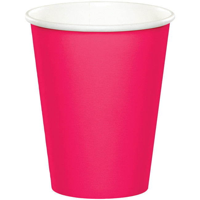 HOT MAGENTA 9OZ PPR CUPS 24CT