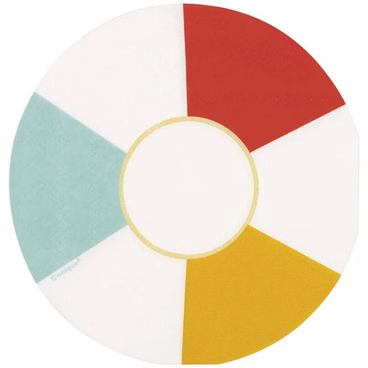 POOLSIDE SUMMER BALL SHP BEV NAPKIN 16CT