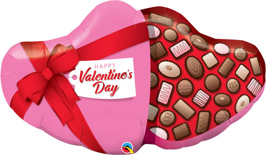 VDAY CANDY BOX 39" MYLAR