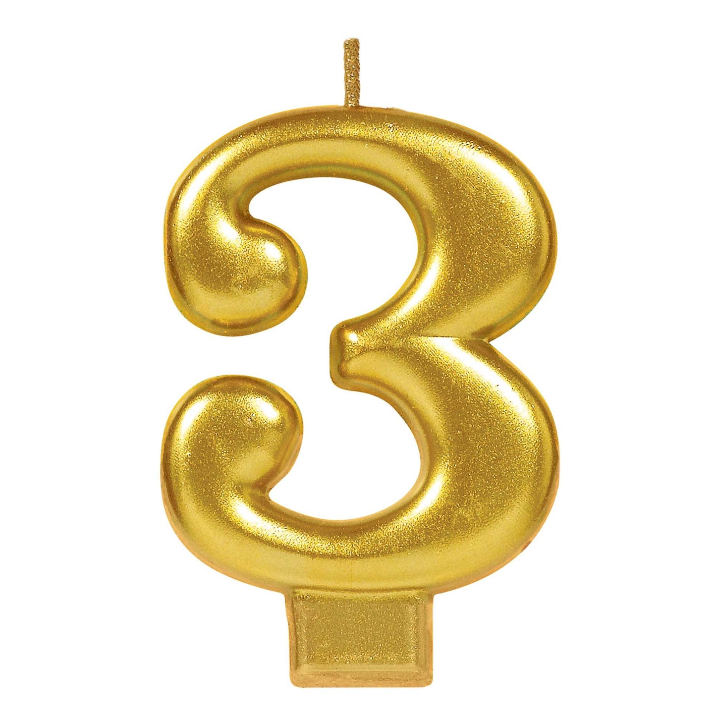 GOLD METALLIC # 3 CANDLE
