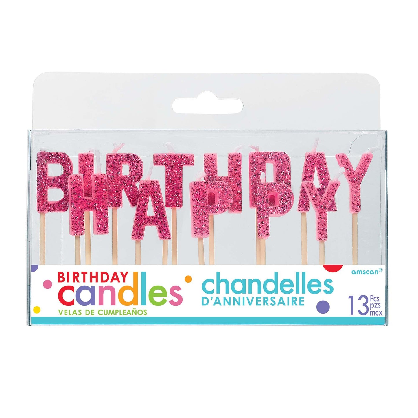 PICK HAPPY BDAY CANDLES PINK