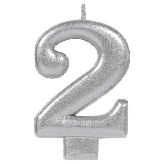 METALLIC SILVER CANDLE #2