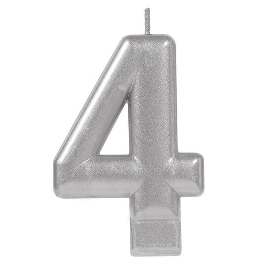 METALLIC SILVER CANDLE #4
