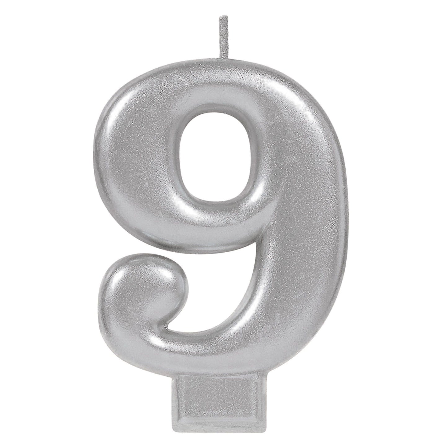 METALLIC SILVER CANDLE #9