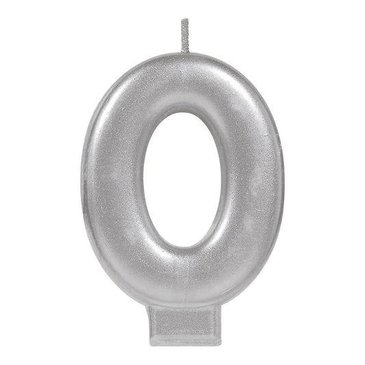 METALLIC SILVER CANDLE #0