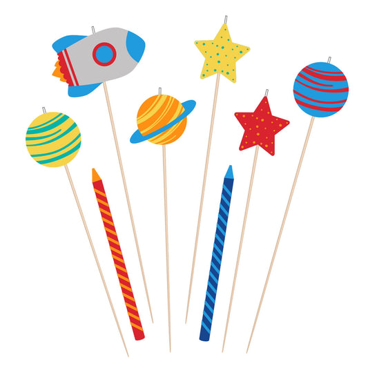 BLAST OFF BDAY CANDLE SET