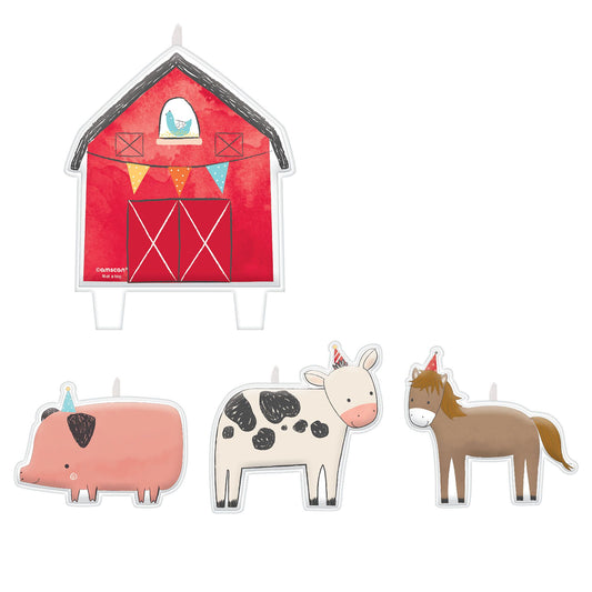 BARNYARD BDAY CANDLE SET