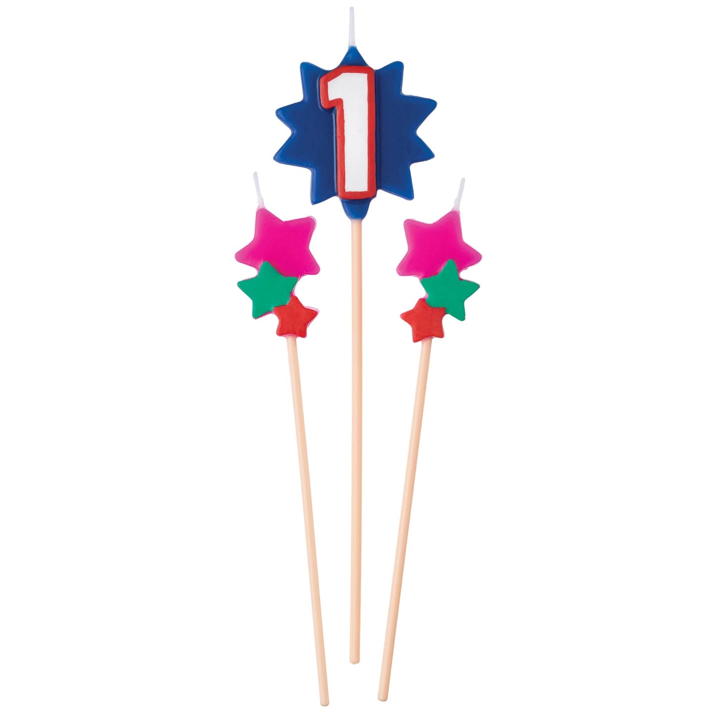 BDAY PICK STAR CANDLE #1