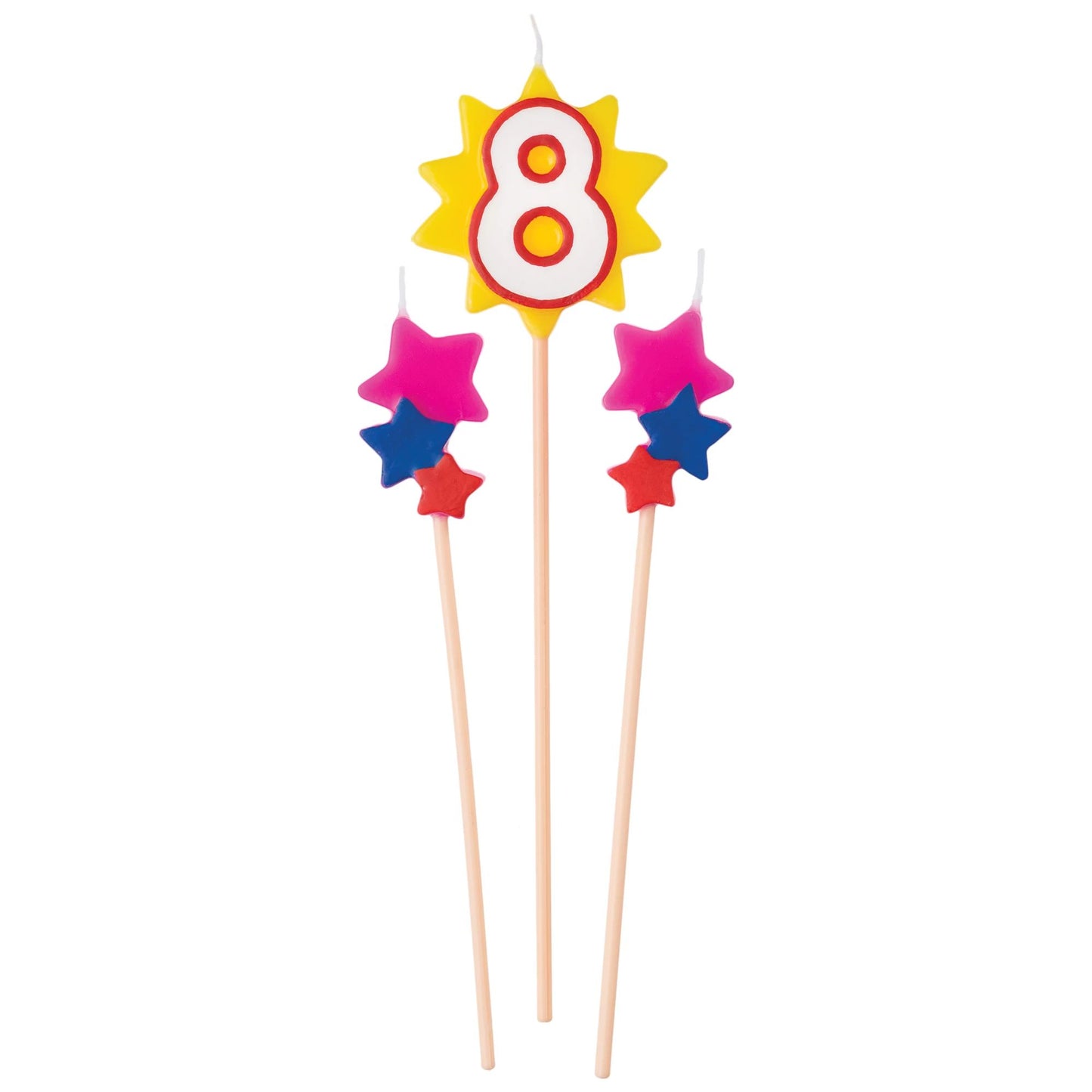 BDAY PICK STAR CANDLE #8