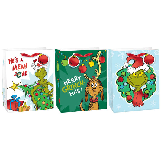 GRINCH MULTIPK GIFT BAGS