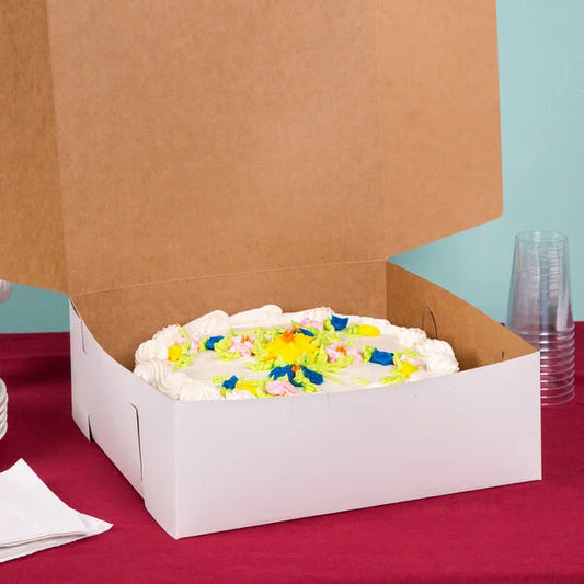 14X14X6 WHITE BAKERY BOX