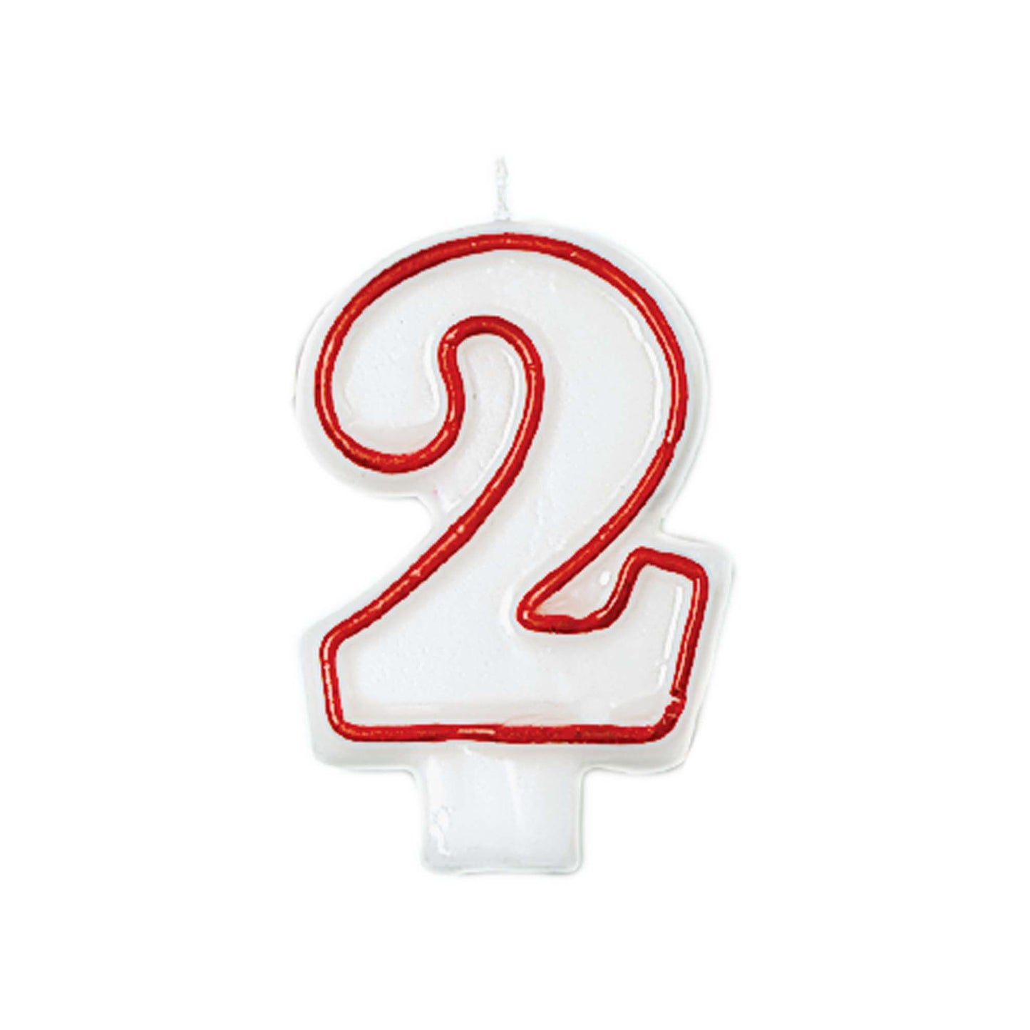 RED/WHITE BIRTHDAY CANDLE #2