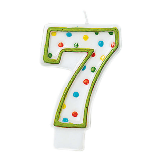 POLKA DOTS BIRTHDAY CANDLE #7
