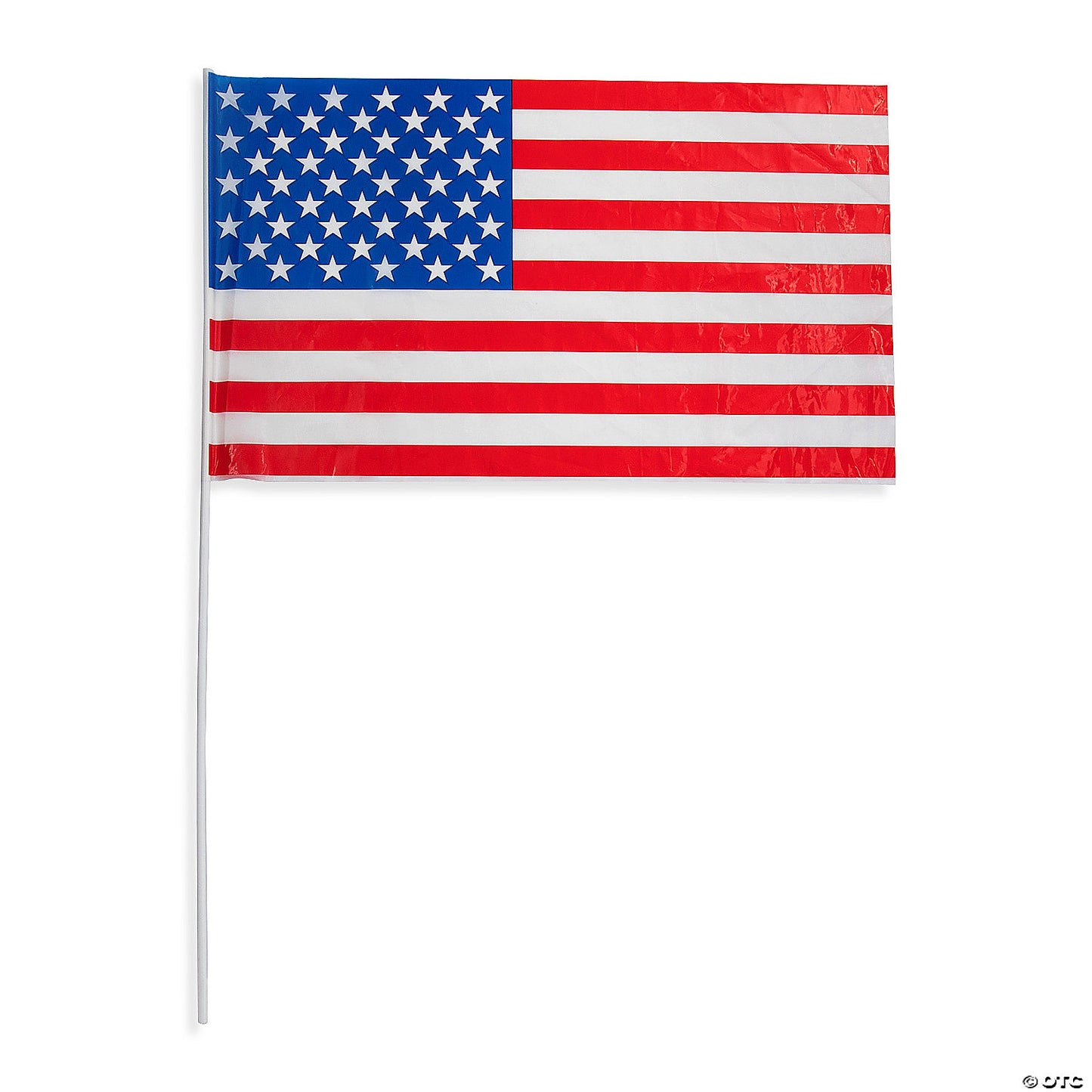 18" X 11" LARGE PLASTIC AMERICAN FLAG 12CT