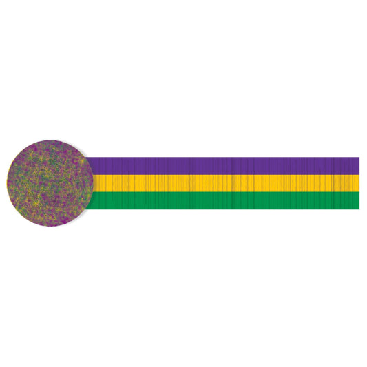 MARDI GRAS CREPE STREAMER