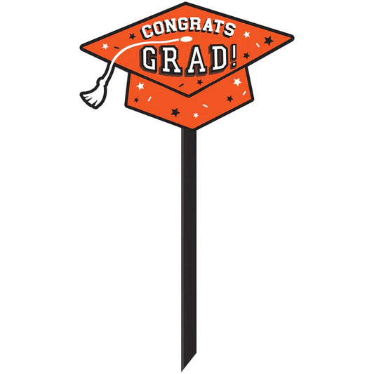 ORANGE GRAD LAWN SIGN