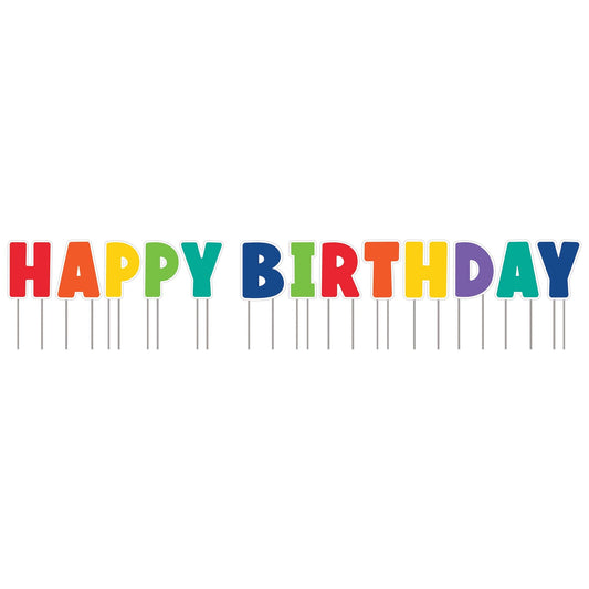 HAPPY BIRTHDAY GIANT YARD SIGN PRIMARY
